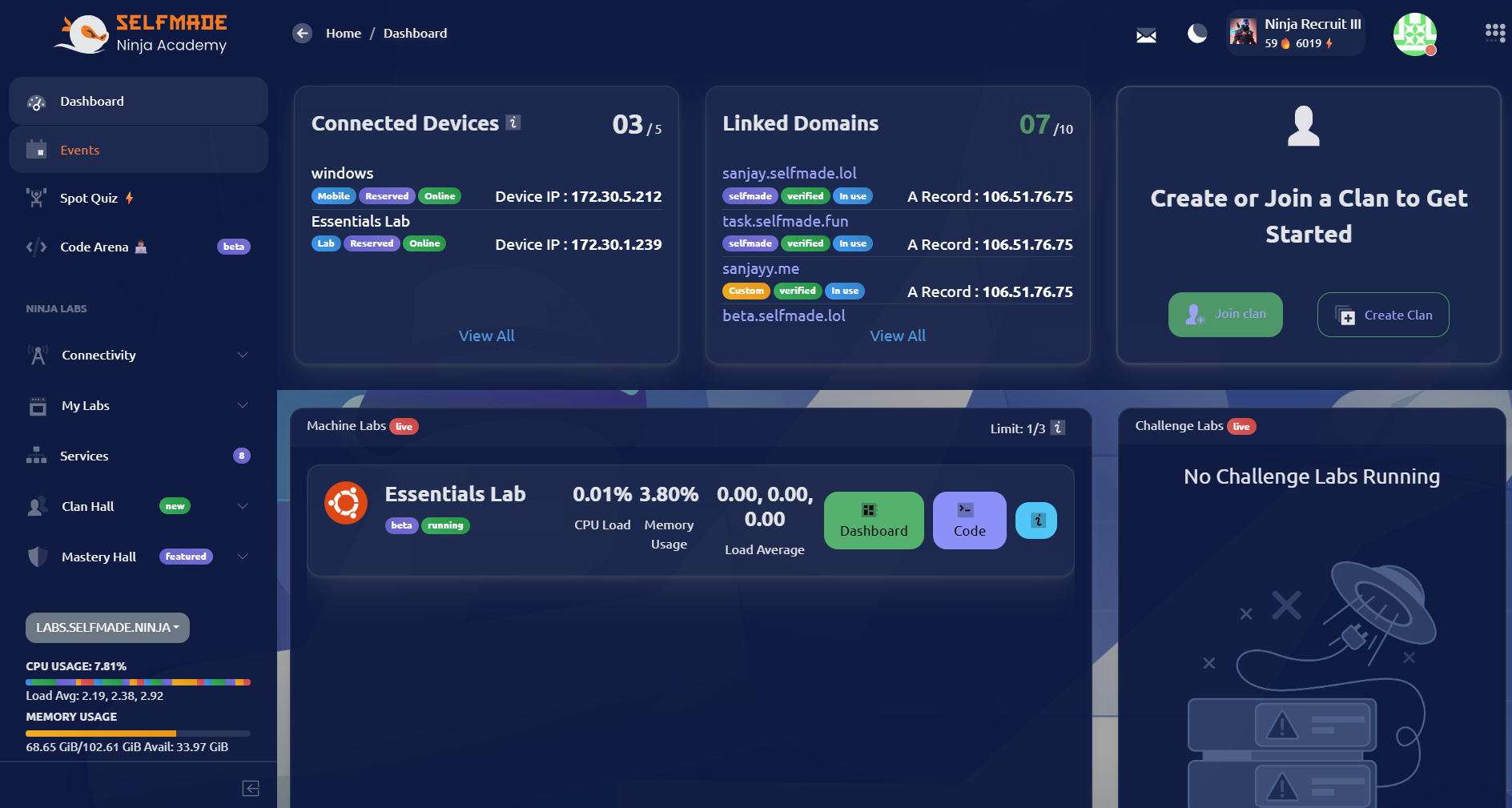 Dashboard preview